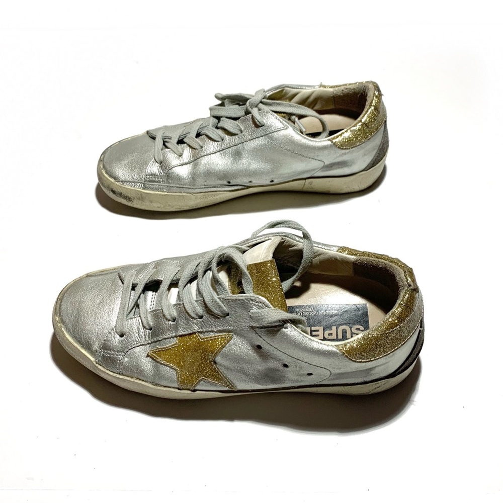 GOLDEN GOOSE Deluxe Superstar Metallic Shoes Sz 5 - Picture 4 of 8